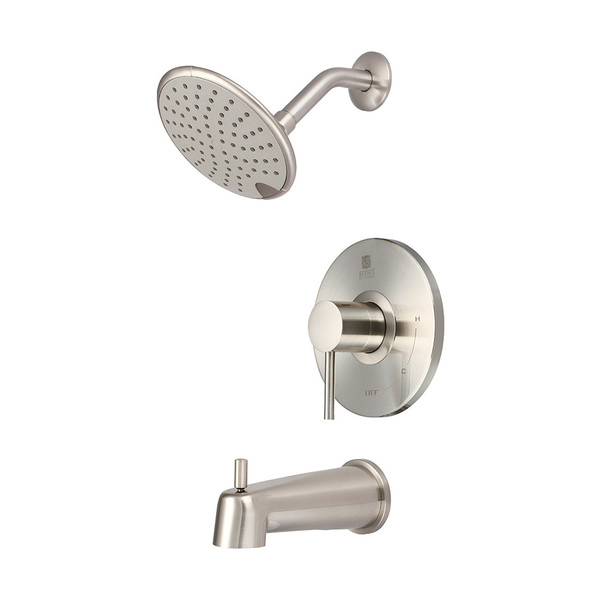 Pioneer Faucets Single Handle Tub and Shower Trim Set, Wallmount, Brushed Nickel T-4MT131-BN